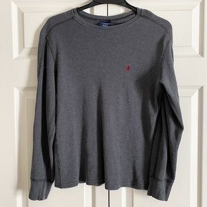 Polo Ralph Lauren Grey Waffle Long Sleeve small